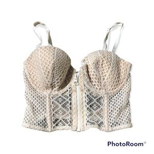 Victoria’s Secret 32D bra top bustier very sexy lined Demi bouste